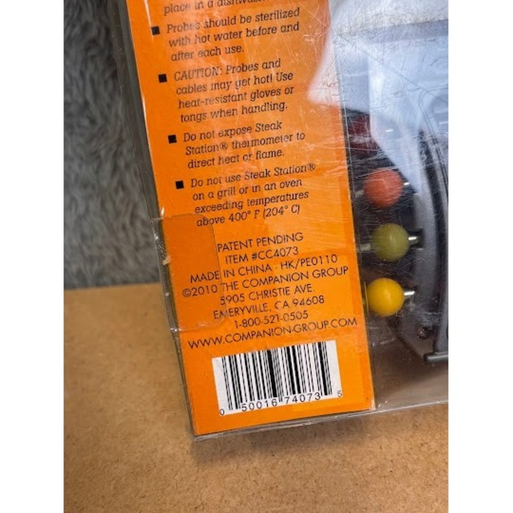 Charcoal Companion Steak Station Digital Meat Thermometer 4 Probes CC4073 NEW - Picture 5 of 8